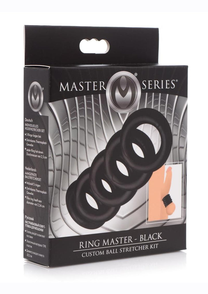 Master Series Ring Master Ball Stretching Kit - Black - 6 Piece Kit