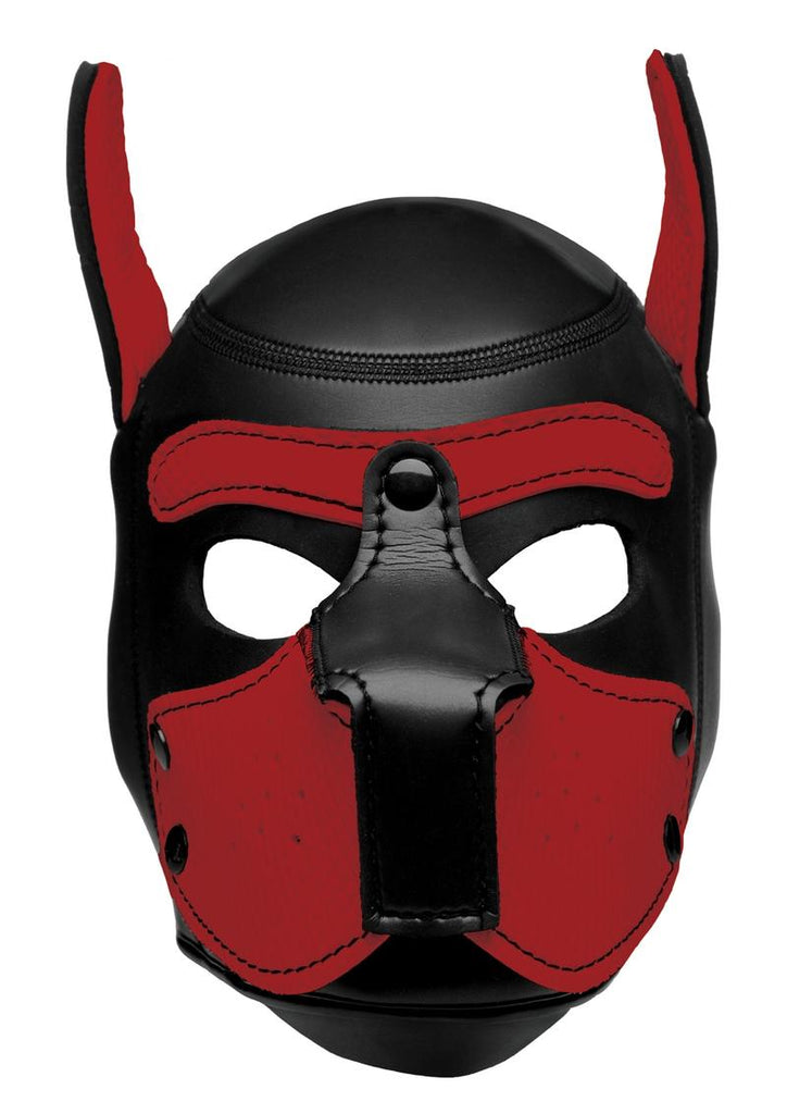 Master Series Spike Neoprene Puppy Hood - Black/Red