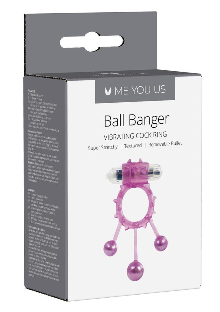 ME YOU US Ball Banger Vibrating Cock Ring - Purple