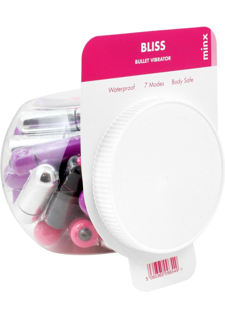 ME YOU US Bliss Mini Bullet Vibrators Fishbowl - Assorted Colors/Multicolor - 32 Per Bowl