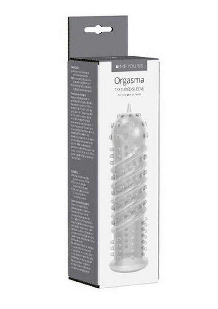 ME YOU US Orgasma Textured Penis Or Vibrator Sleeve - Clear