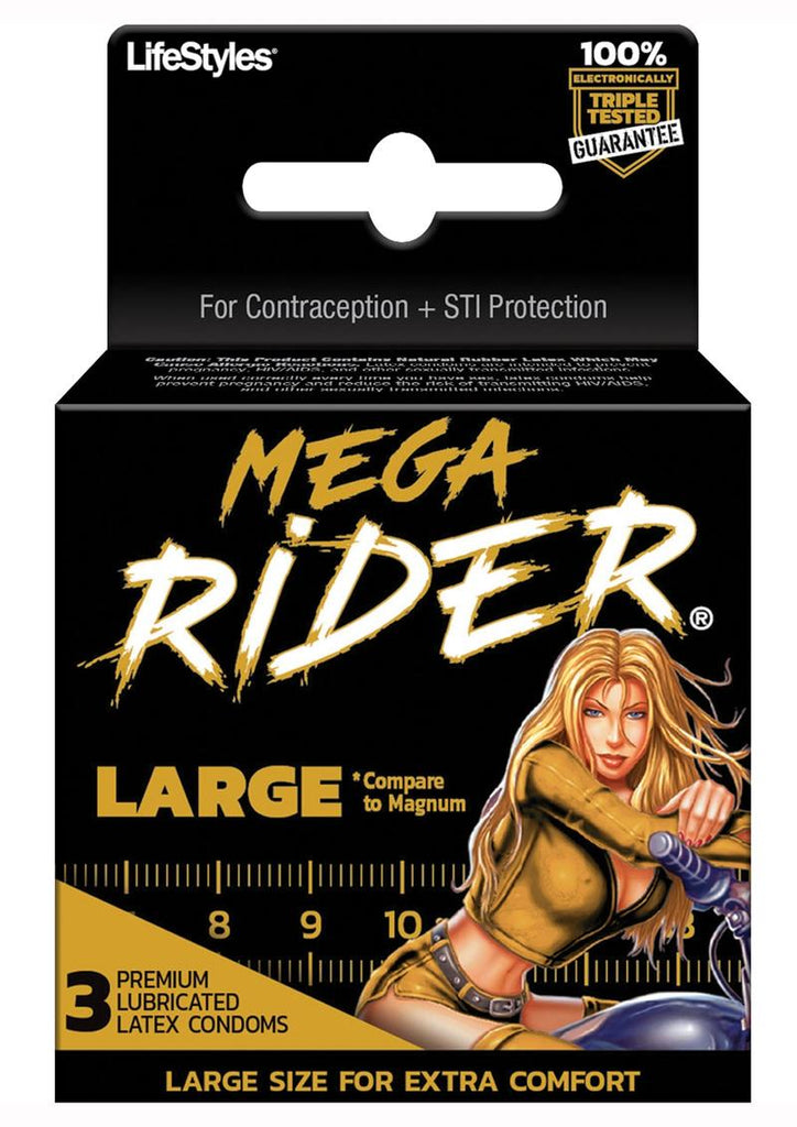 Mega Rider 3's Condoms - Large