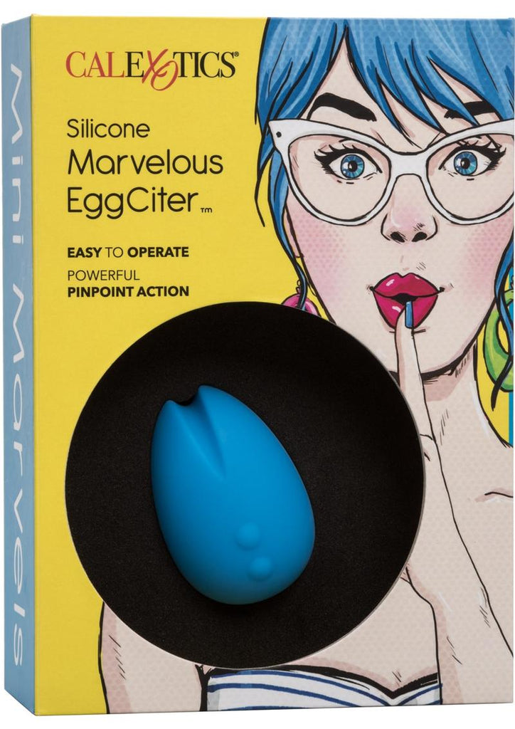 Mini Marvels Marvelous Eggciter Silicone Rechargeable Massager - Blue