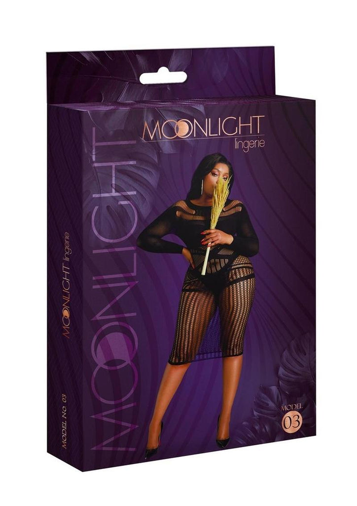 Moonlight Model 03 Dress - Black - Plus Size/Queen
