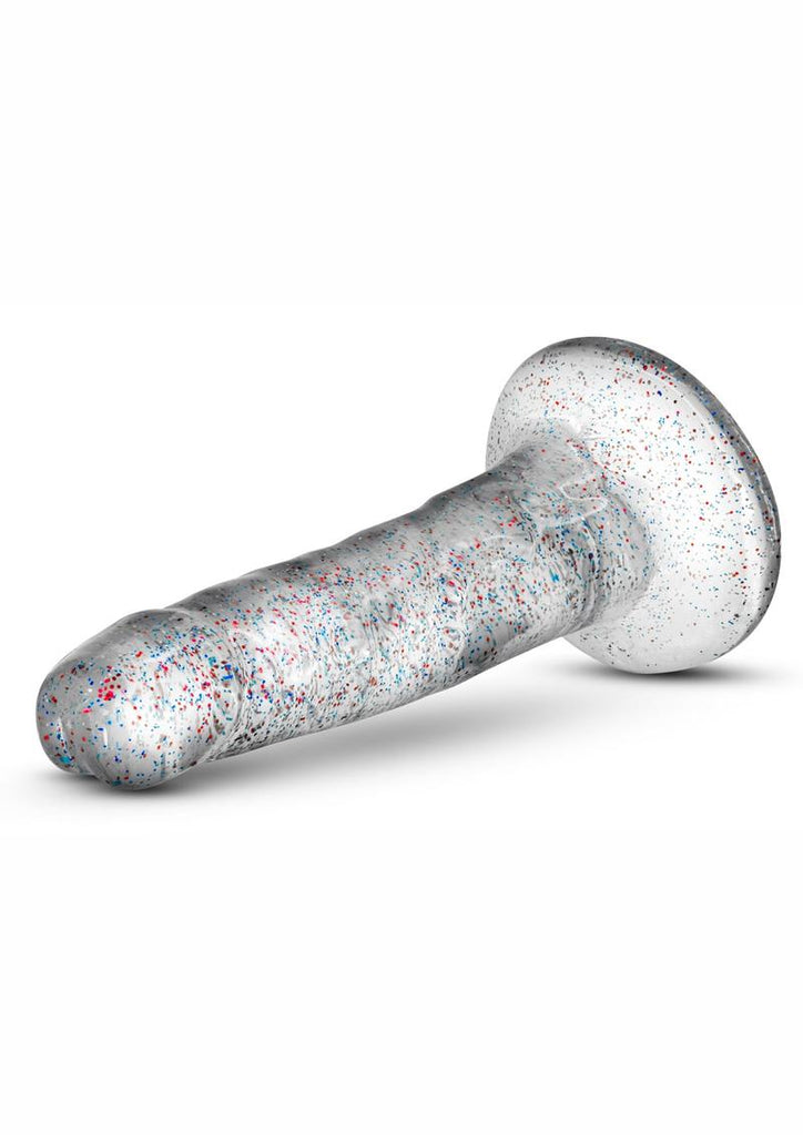 Naturally Yours Glitter Dildo - Clear - 5.5in