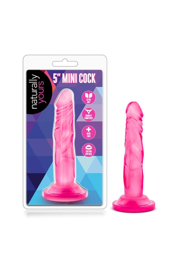 Naturally Yours Mini Dildo - Pink - 5.75in