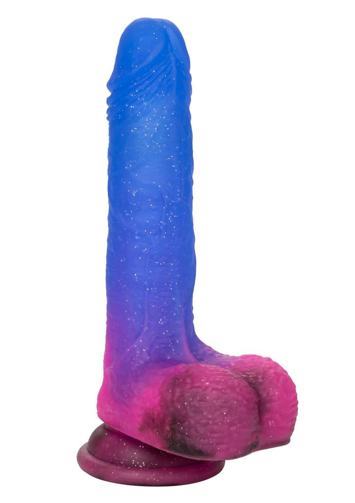 Naughty Bits Ombre Hombre Rechargeable Silicone Vibrating Dildo - Multicolor