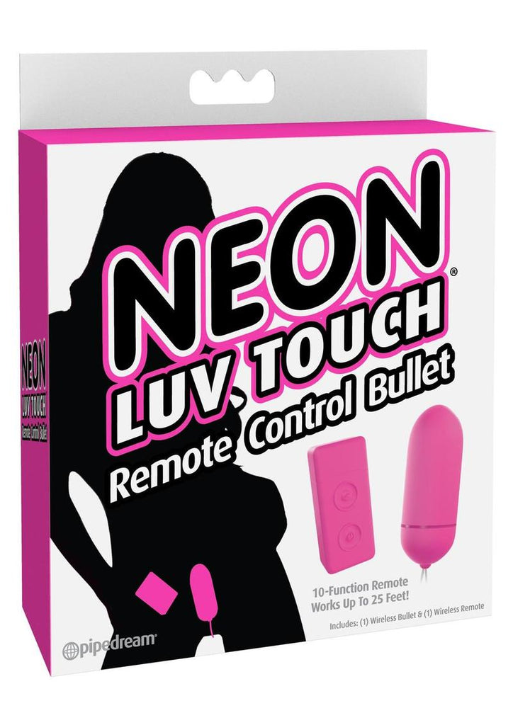 Neon Luv Touch Bullet with Remote Control - Pink