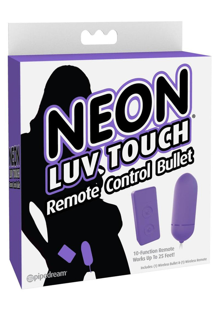 Neon Luv Touch Bullet with Remote Control - Purple