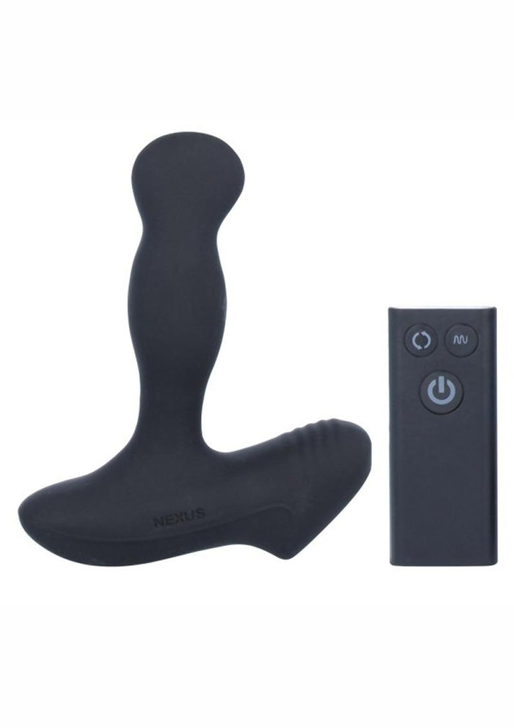 Nexus Revo Slim Rechargeable Silicone Prostate Massager with Remote Control - Black