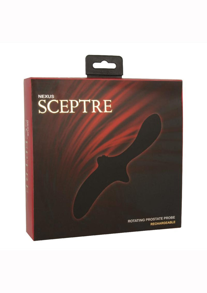 Nexus Sceptre Rechargeable Silicone Rotating Anal Probe - Black