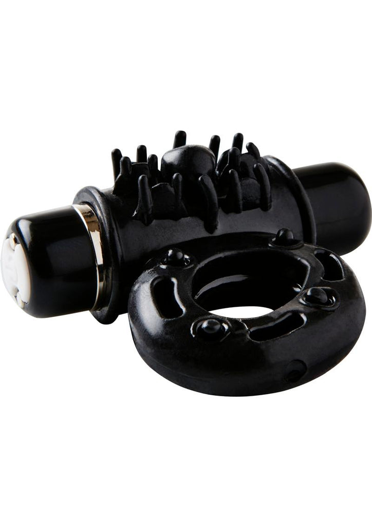 Nu Sensuelle Bullet Ring Rechargeable Vibrating Cock Ring - Black