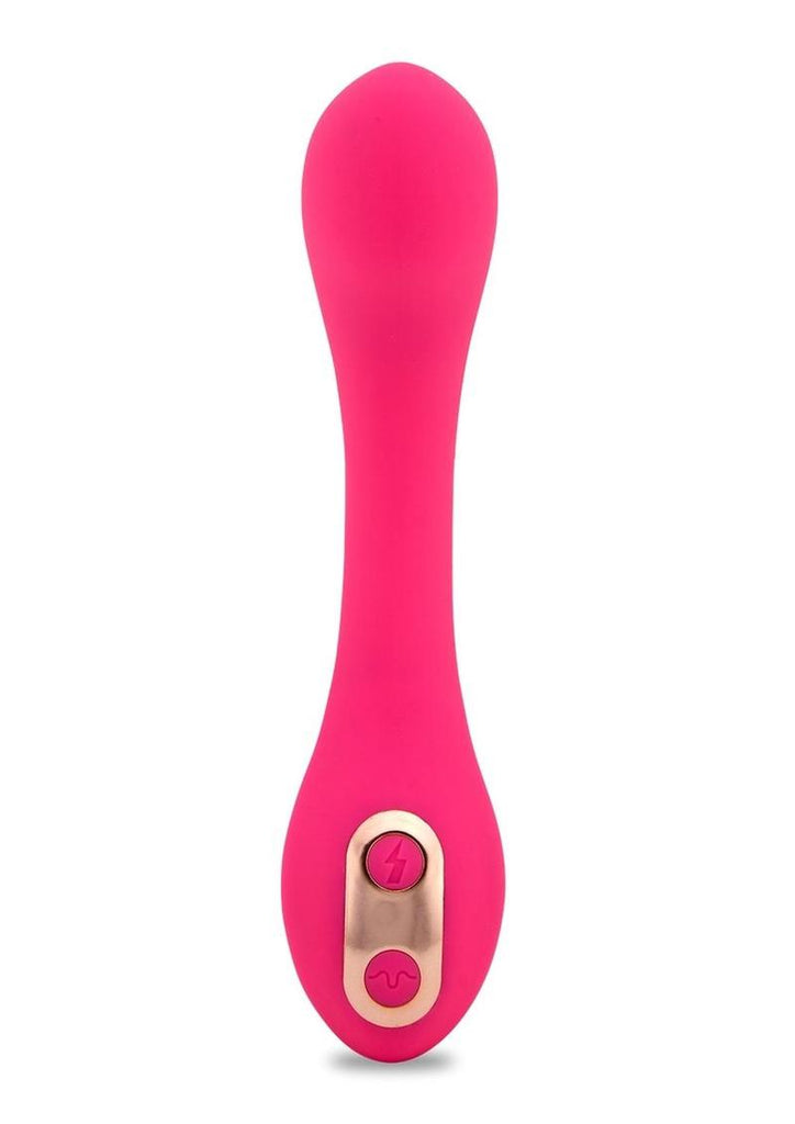 Nu Sensuelle Libi Flexible Rechargeable Silicone G-Spot Vibrator - Deep Pink/Pink