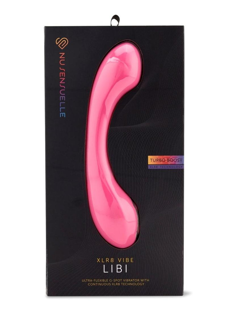 Nu Sensuelle Libi Flexible Rechargeable Silicone G-Spot Vibrator - Deep Pink/Pink