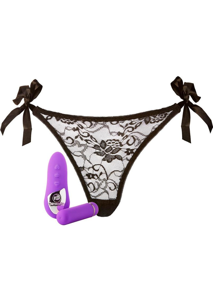 Nu Sensuelle Pleasure Panty Vibe Rechargeable Silicone Remote and Bullet - Purple
