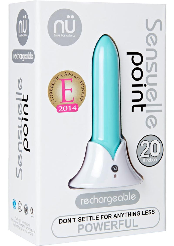 Nu Sensuelle Point Rechargeable Silicone Bullet - Blue/Teal