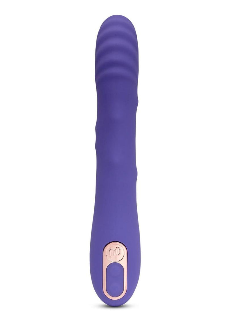 Nu Sensuelle Roxii Rechargeable Silicone Wand with Roller Motion - Purple/Ultra Violet