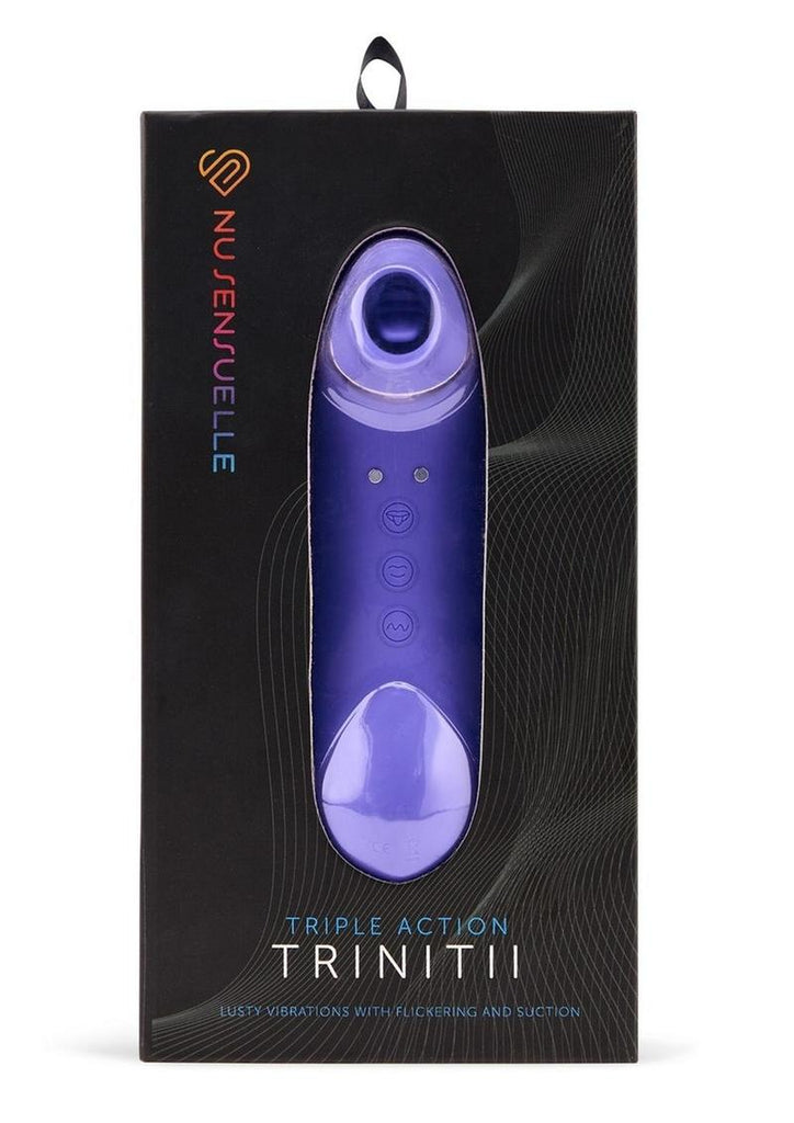 Nu Sensuelle Trinitii Rechargeable Silicone Vibrator - Purple/Ultra Violet