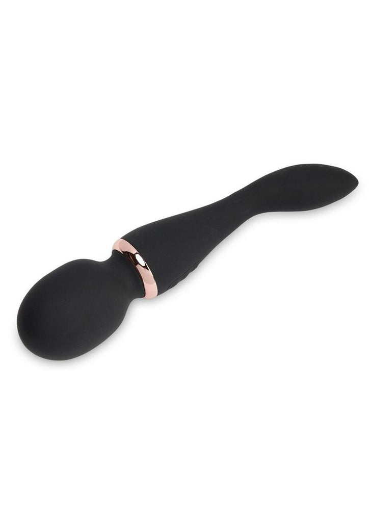 Nu Sensuelle Xlr8 Alluvion Silicone Rechargeable Wand Massager - Black/Rose Gold