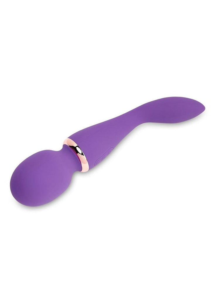 Nu Sensuelle Xlr8 Alluvion Silicone Rechargeable Wand Massager - Purple/Rose Gold