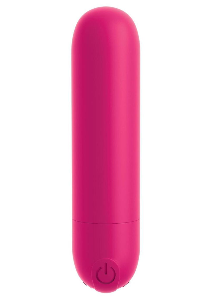 Omg! Bullets #Play Rechargeable Silicone Vibrating Bullet - Fuchsia