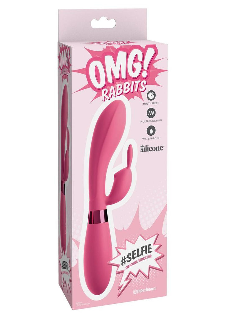 Omg! Rabbits #Selfie Silicone Vibrator - Pink