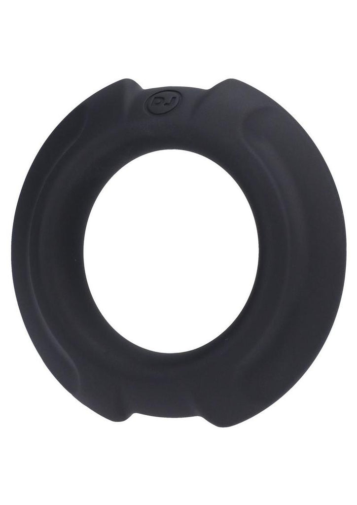 Optimale Flexisteel Soft Silicone with Inner Metal Core Cock Ring - Black - 35mm