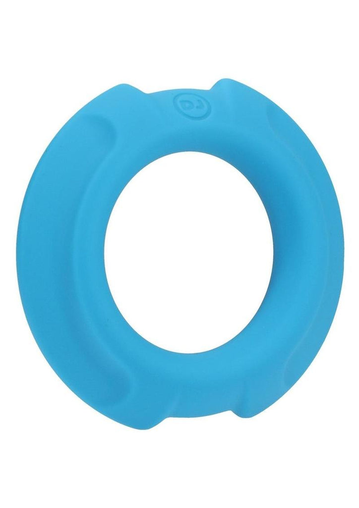 Optimale Flexisteel Soft Silicone with Inner Metal Core Cock Ring - Blue - 35mm