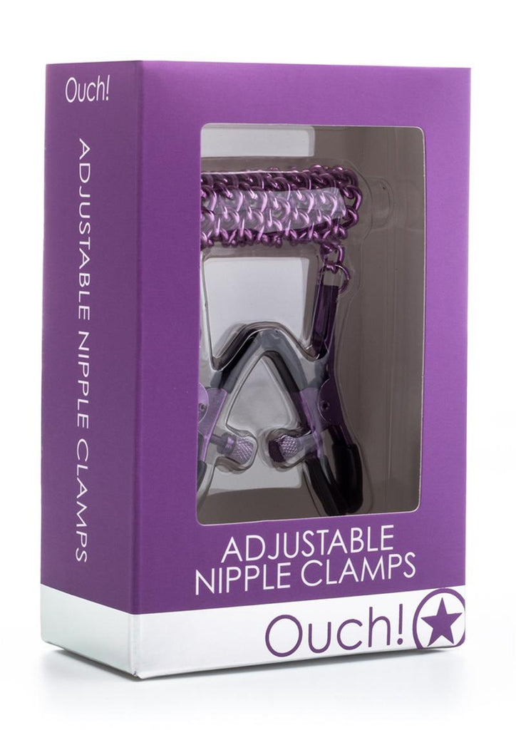 Ouch! Adjustable Nipple Clamps - Purple
