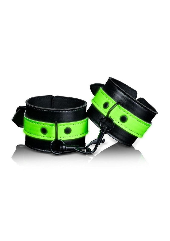 Ouch! Hardcuffs - Black/Glow In The Dark/Green