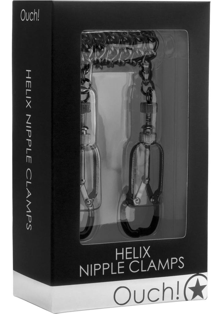 Ouch! Helix Nipple Clamps - Black/Metal