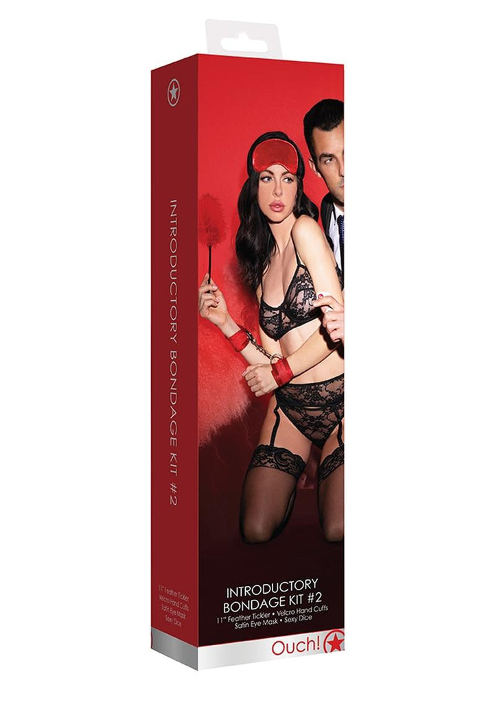 Ouch! Kits Introductory Bondage Kit #2 - Red - 4 Piece Kit