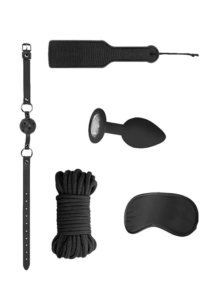 Ouch! Kits Introductory Bondage Kit #5 - Black - 4 Piece Kit