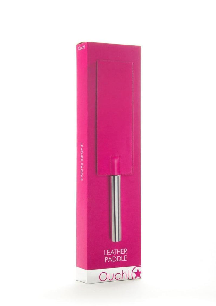 Ouch! Leather Paddle - Pink