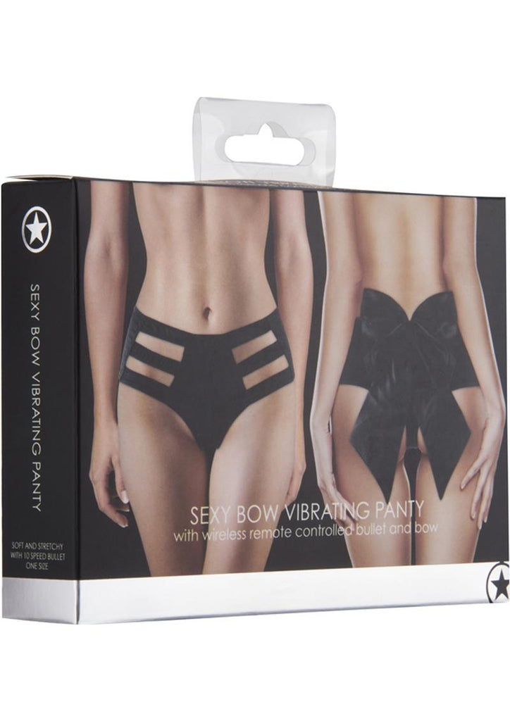 Ouch! Sexy Bow Panty Vibe with Wireless Remote Controlled Bullet - Black
