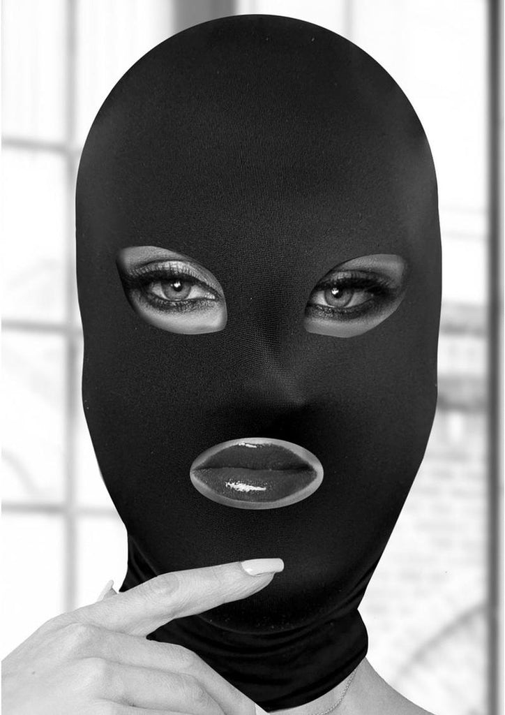 Ouch! Subversion Mask with Open Mouth and Eyes - Black