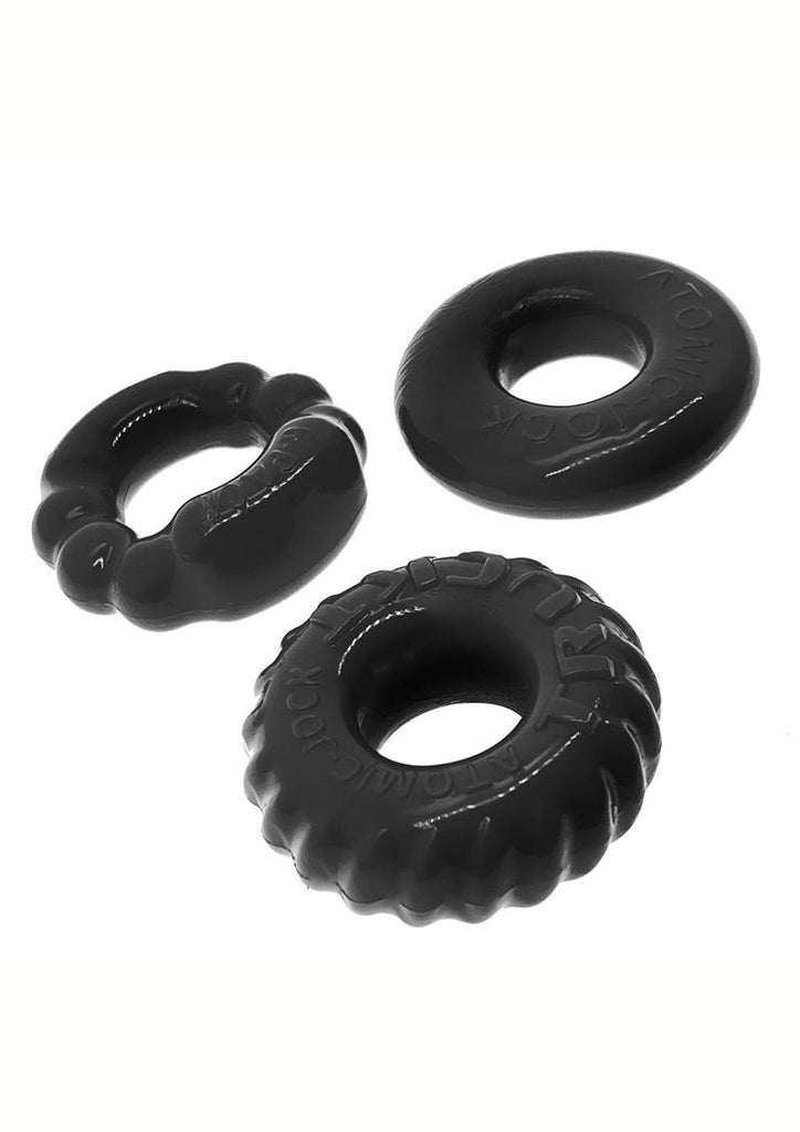 Oxballs Bonemaker Cock Ring Kit - Black - 3 Pack