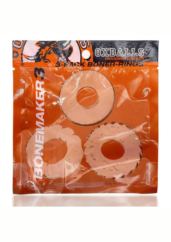 Oxballs Bonemaker Cock Ring Kit - Clear - 3 Pack