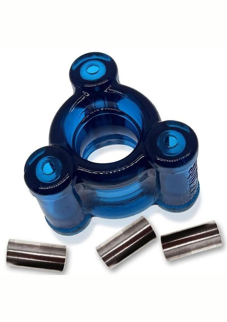Oxballs Heavy Squeeze Ballstretcher with Stainless Steel Weights - Blue/Space Blue