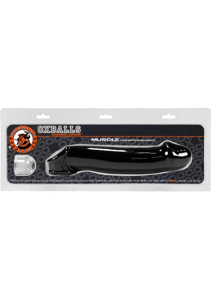 Oxballs Muscle Textured Cock Sheath Penis Extender - Black