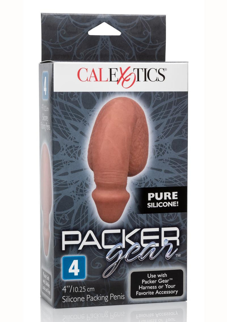 Packer Gear Silicone Packing Penis - Brown/Chocolate - 4in
