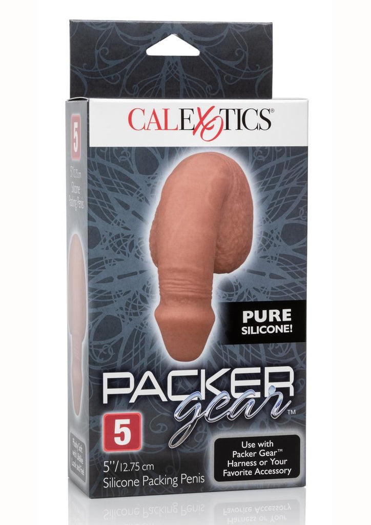 Packer Gear Silicone Packing Penis - Brown/Chocolate - 5in