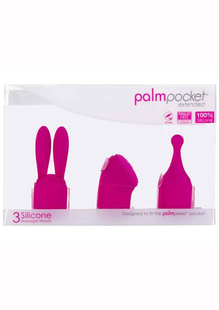Palmpower Pocket Extended Silicone Attachments - Pink - Set Of 3