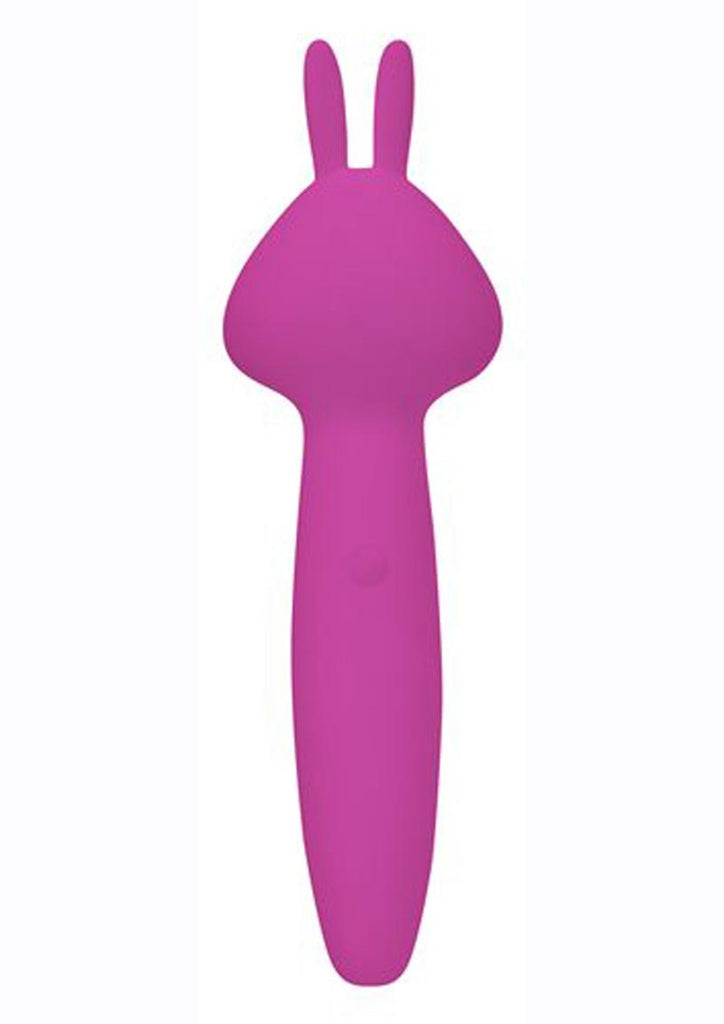 Palmpower Vibez Rabbit Silicone Rechargeable Wand Massager - Pink