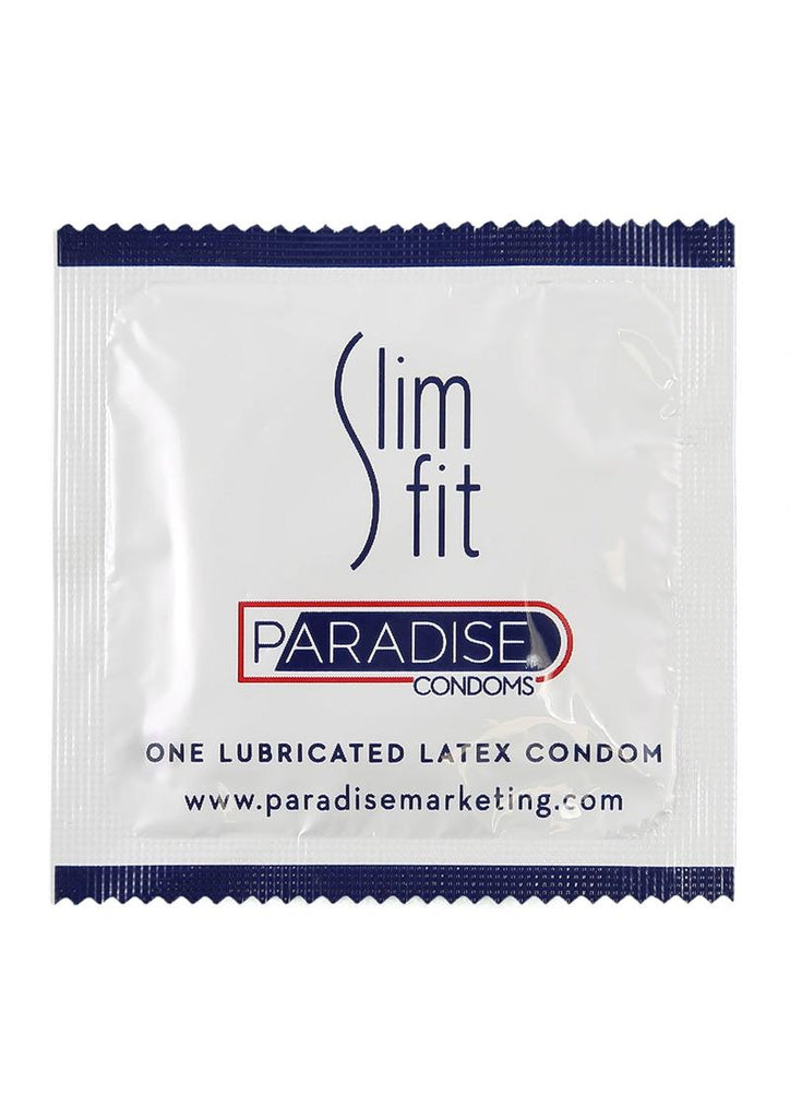 Paradise Slim Fit 40 Lubricated Latex Condoms - Bowl