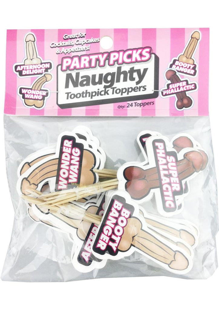 Party Picks Naughty Party Toothpick Toppers - 24 Per Pack
