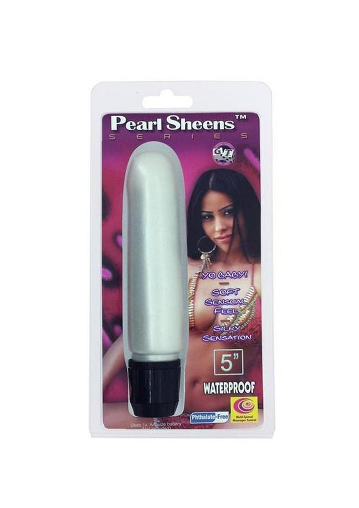 Pearl Sheens Smooth Vibrator - White - 5in