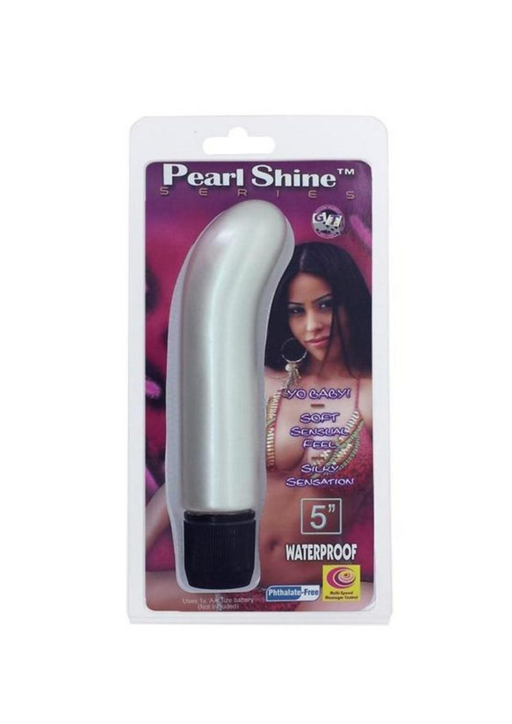 Pearl Shine G-Spot Vibrator - White - 5in