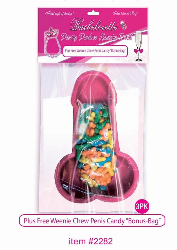 Pecker Party Candy Dish with Candy - 3 Per Pack