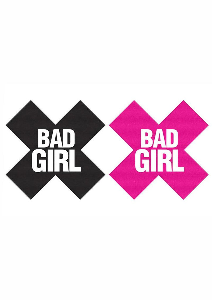 Peekaboo Bad Girl Pasties - Black/Pink
